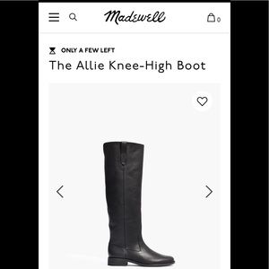 Madewell Allie knee high black leather boots